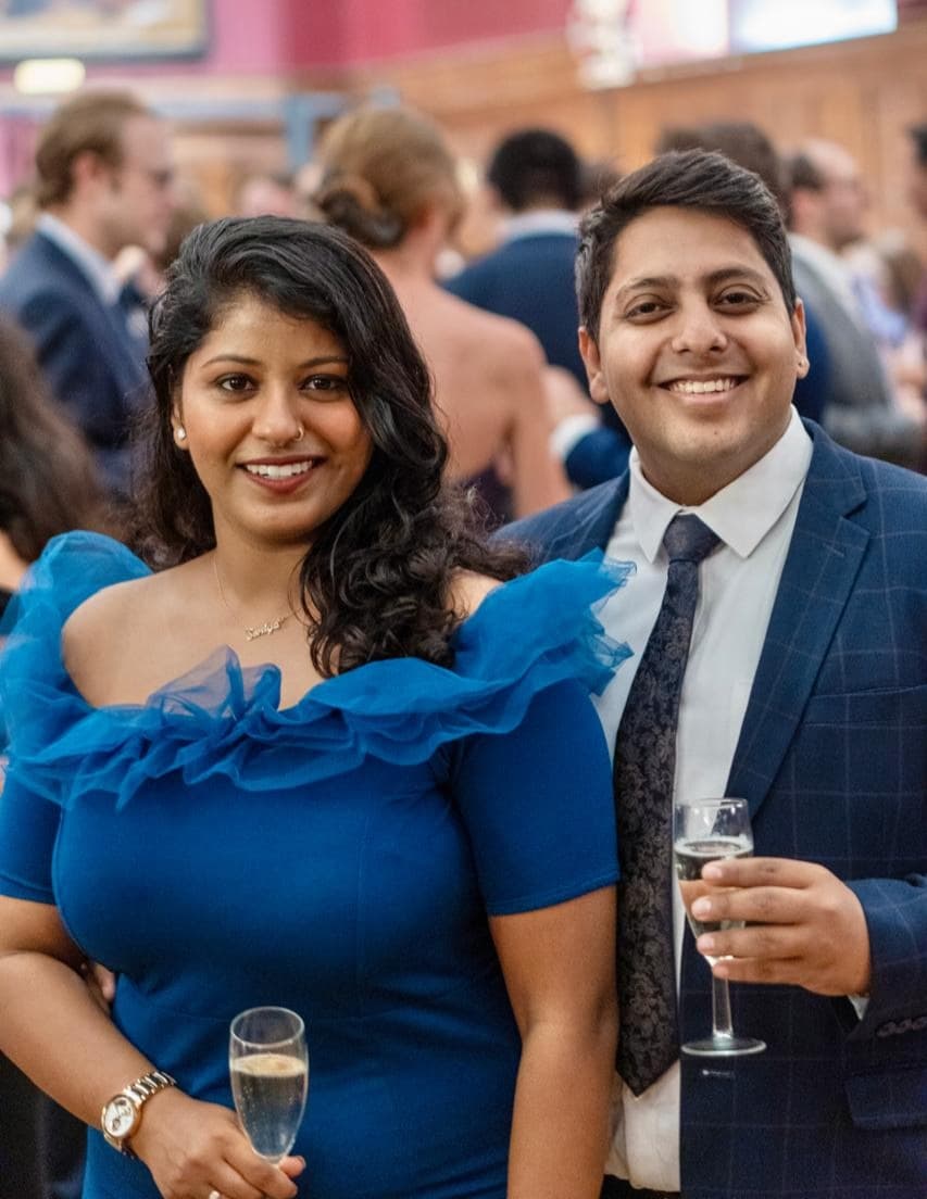 Soniya Gupta-Rawal and Shivam Rawal together at an event